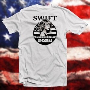 Taylor Swift 2024 COTTON T-SHIRT Vote Democracy Satire Parody